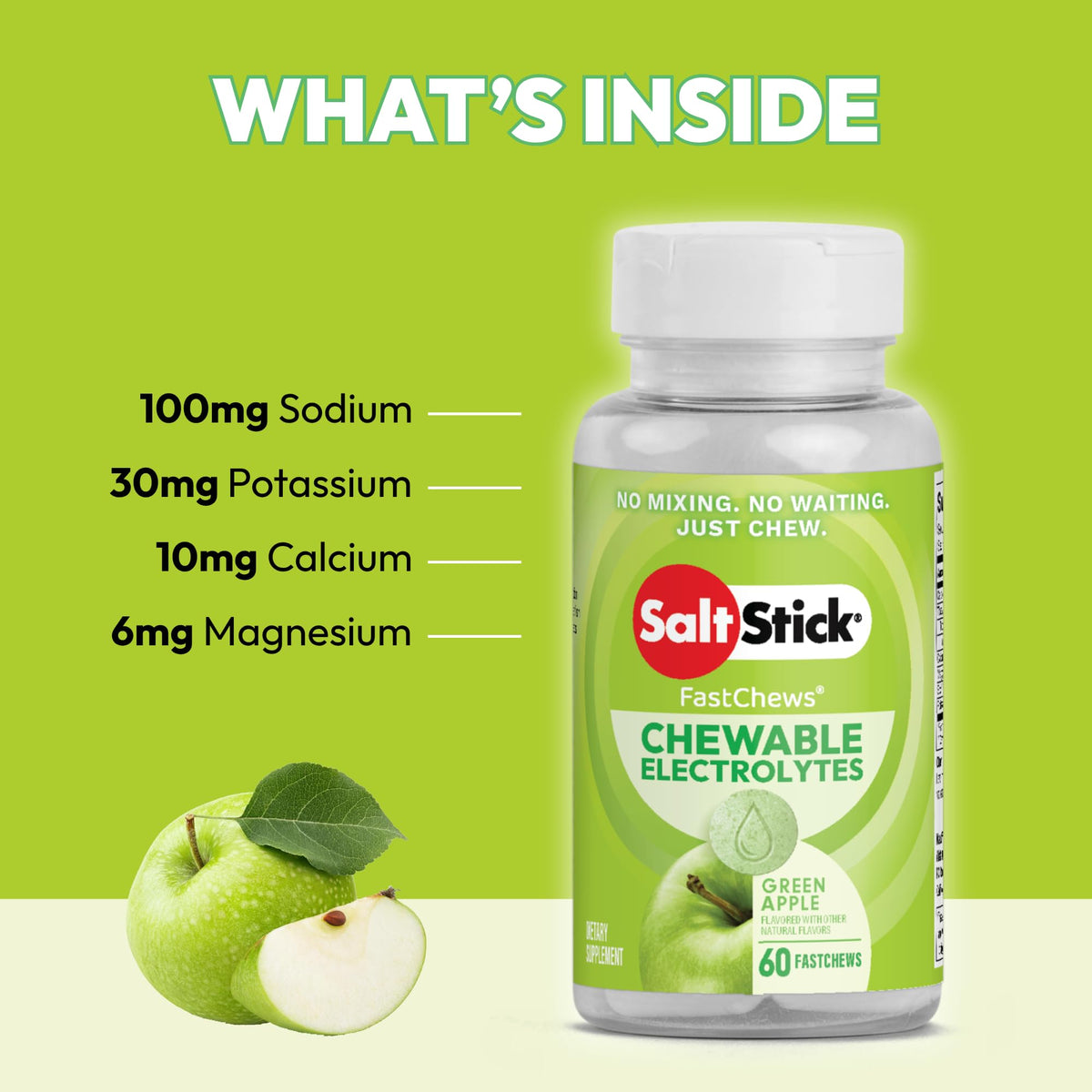 SaltStick High Sodium Electrolyte FastChews - Mixed Berry, 60 Tablets