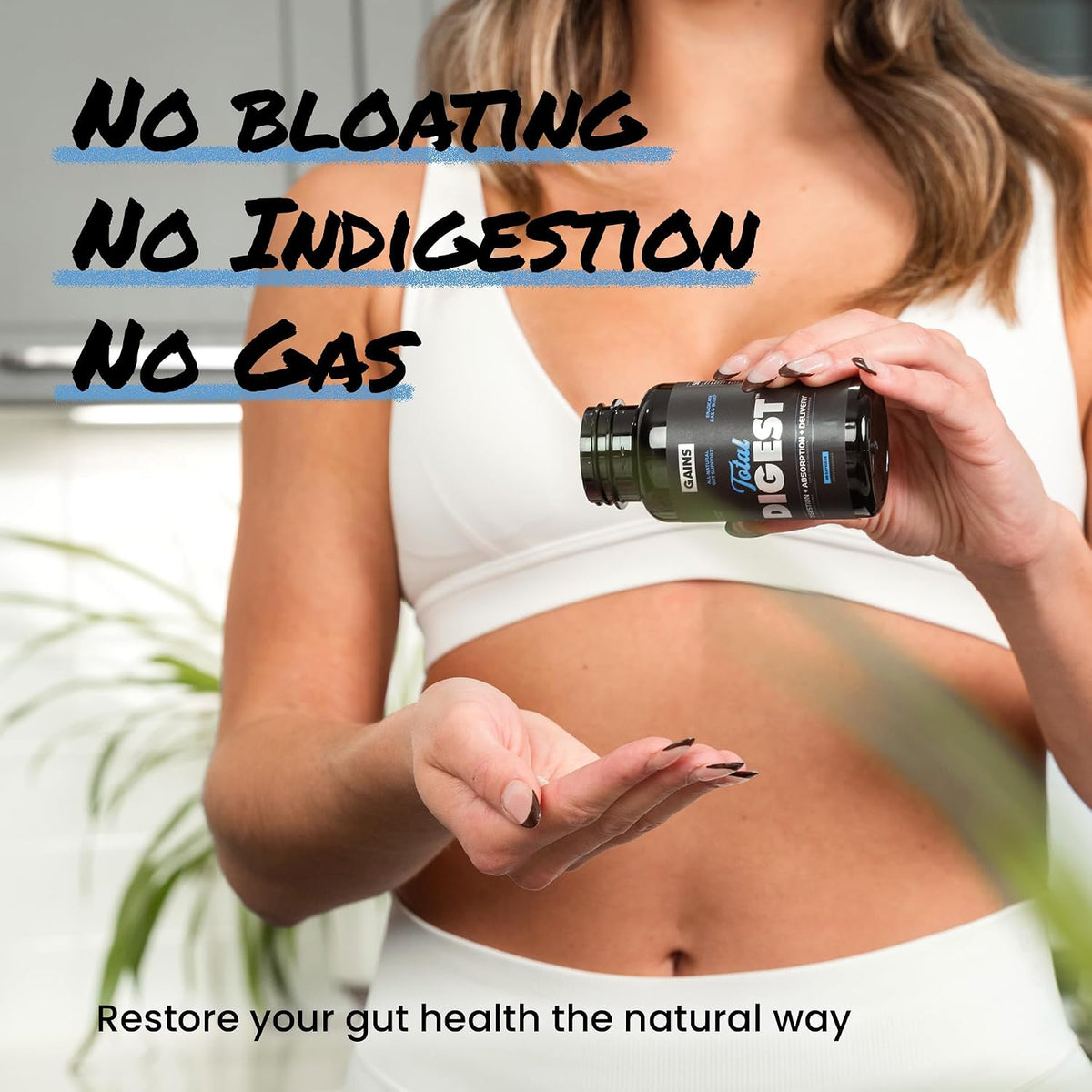 Gains in Bulk Total Digest Digestive Enzymes with Probiotics, 270 Capsules
