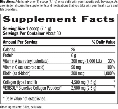 Country Life Maxi-Collagen 7000 Powder, Verisol Peptides, 7.5 oz