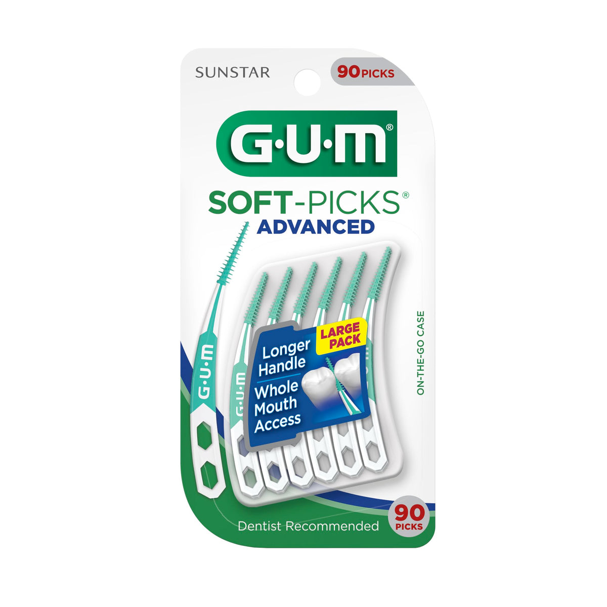 Suplement ​GUM Soft-Picks Advanced – Easy-to-Use Interdental Picks for Plaque Removal & Gum Health with Convenient Carry Case, Dentist Recommended - VelvetGlow USA