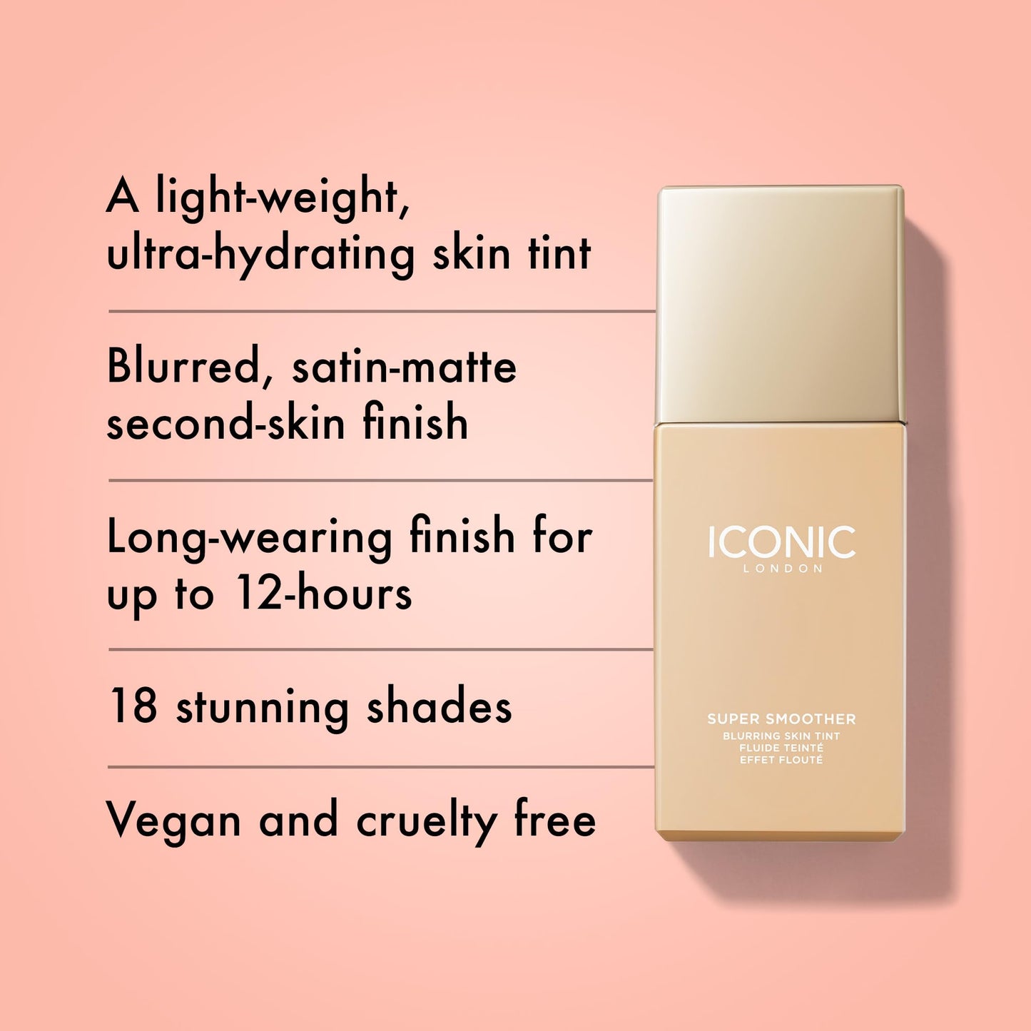 ICONIC LONDON Super Smoother Blurring Skin Tint | Light to Medium Coverage, Hydrating, Ultra-Lightweight Tinted Moisturizer, Cruelty-Free, Vegan Makeup (Neutral Fair) 1.01 Fl oz ICONIC LONDON buy supplements Au