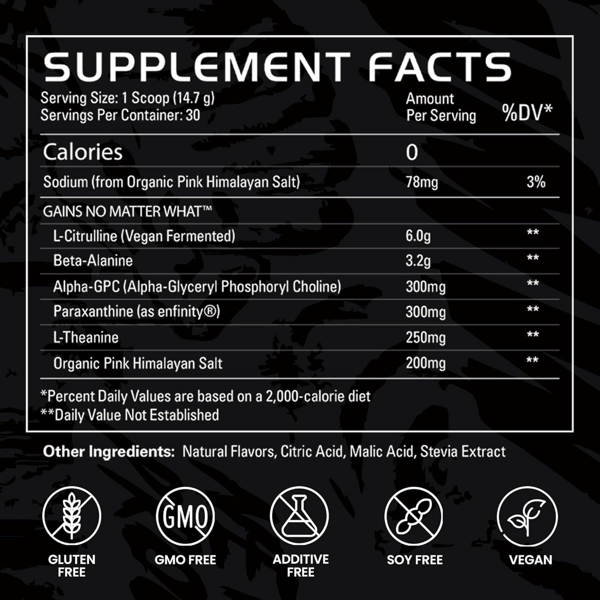 Gains in Bulk Instantized Creatine & No Matter What Pre Workout Powder Bundle, Soluble Creatine Powder, Paraxanthine, Amino Acids & L Theanine, 130 Servings