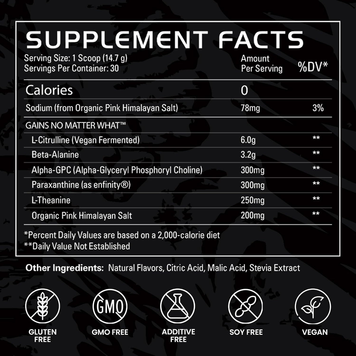 Gains in Bulk No Matter What Pre Workout Powder, Rocket Pop, 30 Servings