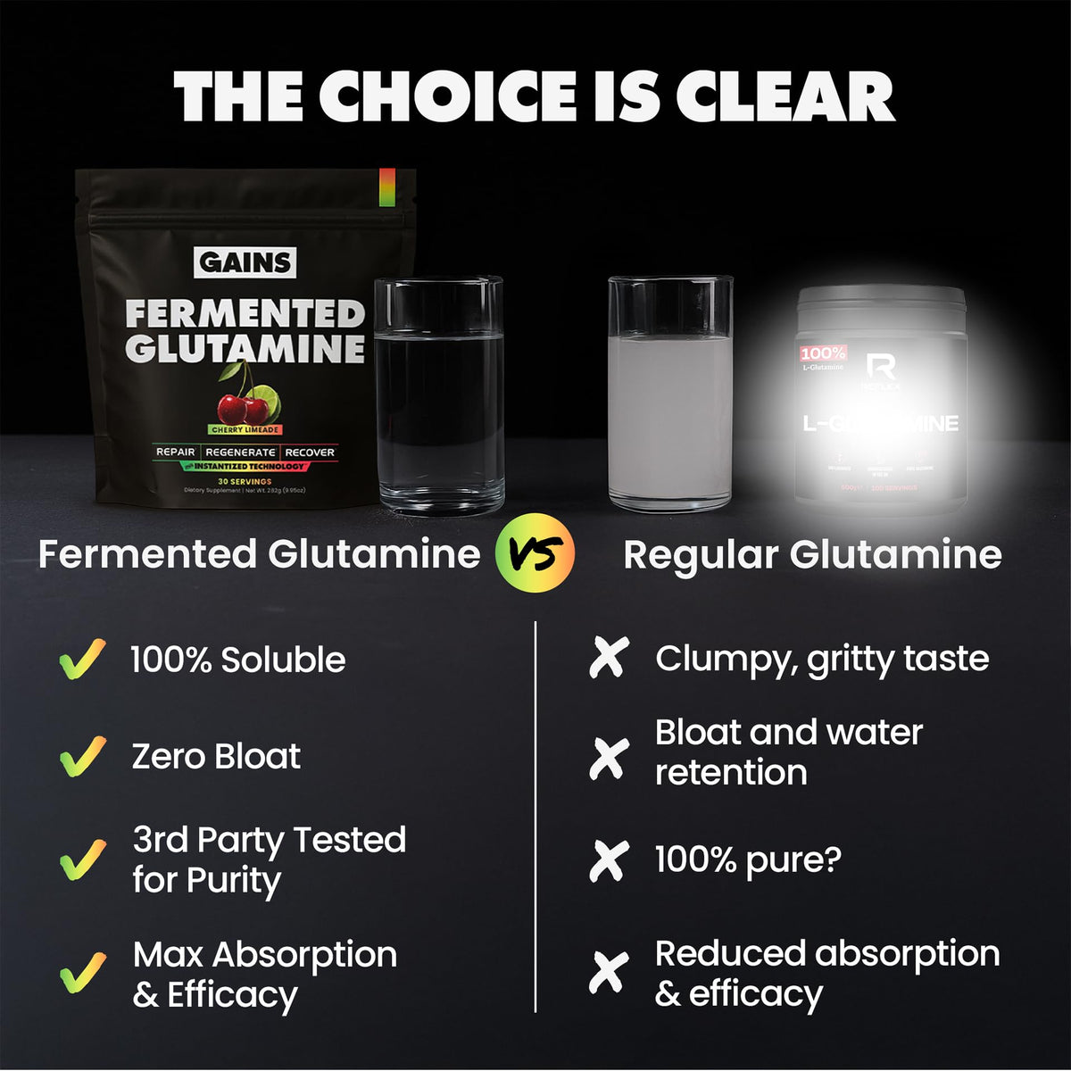 Gains in Bulk L-Glutamine Powder, Unflavored, 90 Servings