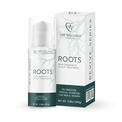 ROOTS Hair Regrowth Hydrogel with Minoxidil, For Men & Women, 3.38oz (100g)