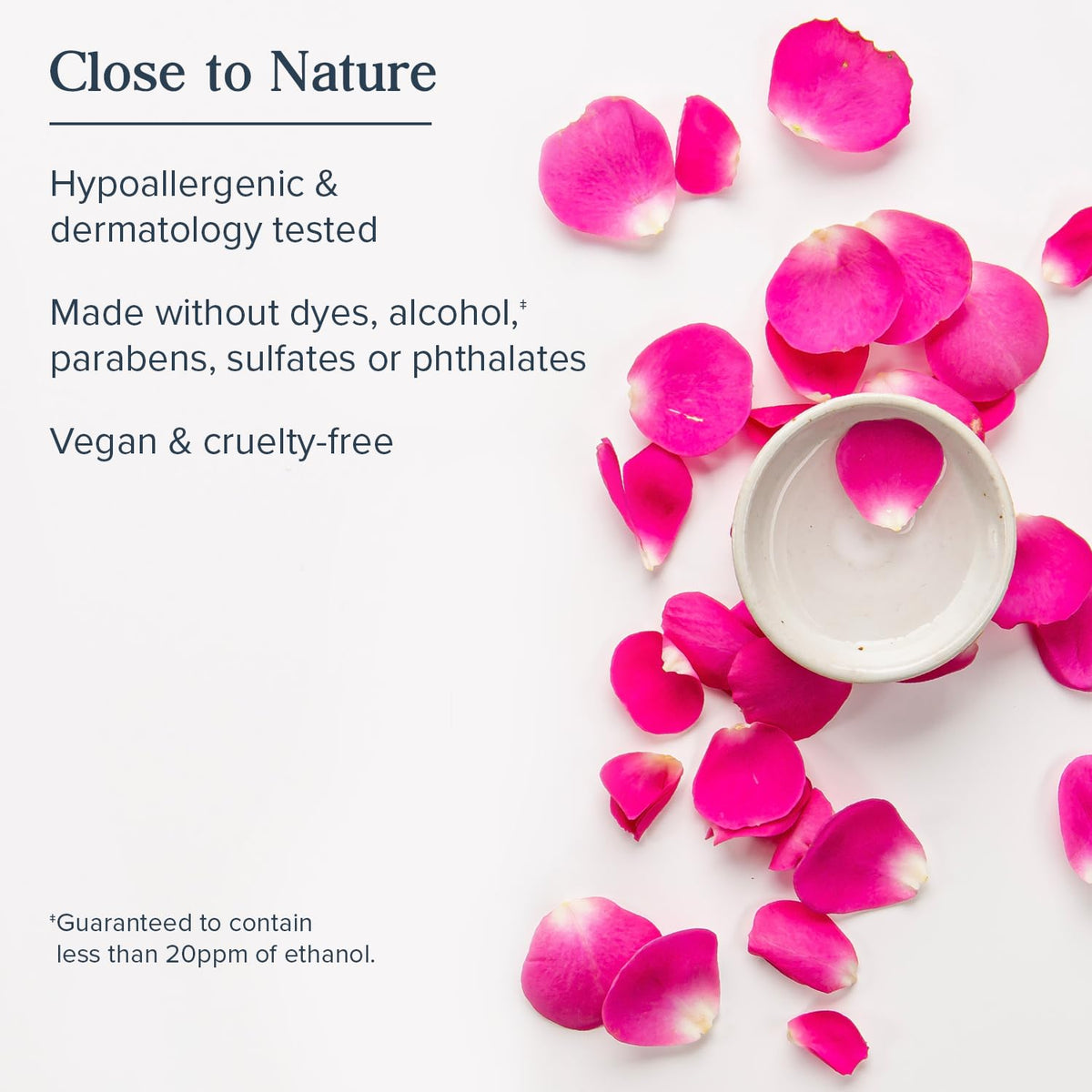 Heritage Store Rosewater Facial Toner with Hyaluronic Acid, Dry to Combination Skin Care, Hydrating Toner Refines Pores & Minimizes the Appearance of Fine Lines & Wrinkles, Alcohol Freeǂ, Vegan, 8oz