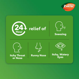 Zyrtec Children's Liquid, Kid's Antihistamine Syrup, Dye-, Sugar-, and Alcohol-Free, Pleasant Bubble Gum Flavor, Contains Cetirizine HCl Suitable for Ages 2 Years and Up, 4 fl oz Bottle Zyrtec buy supplements Au