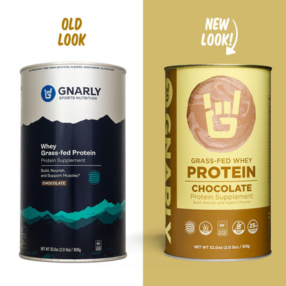 Gnarly Nutrition Vanilla Protein Powder – NSF Sport Certified – 25g Protein, Muscle Repair – Grass Fed Whey Powder, Smooth Taste – Vanilla, 32 oz