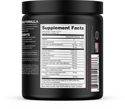 Bucked Up - Woke - HIGH STIM Pre Workout - Best Tasting - Focus Nootropic, Pump, Strength and Growth, 30 Servings (Rocket Pop)