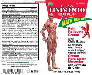 Germa Liniment Udder Plus. Natural Topical Analgesic Ointment. Relief for Pain and Aches in Joints and Back. With Chile Extract. 6 oz. Pack of 3 GermaBuy Supplements Australia