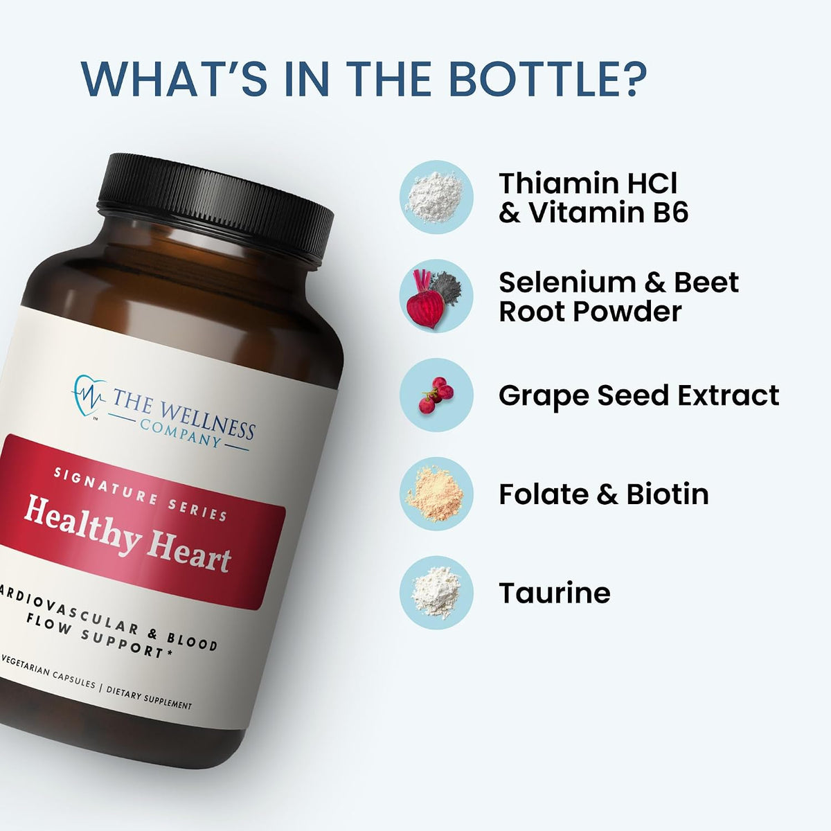 Healthy Heart – Grape Seed Extract & Taurine, Cardiovascular Support, 120ct