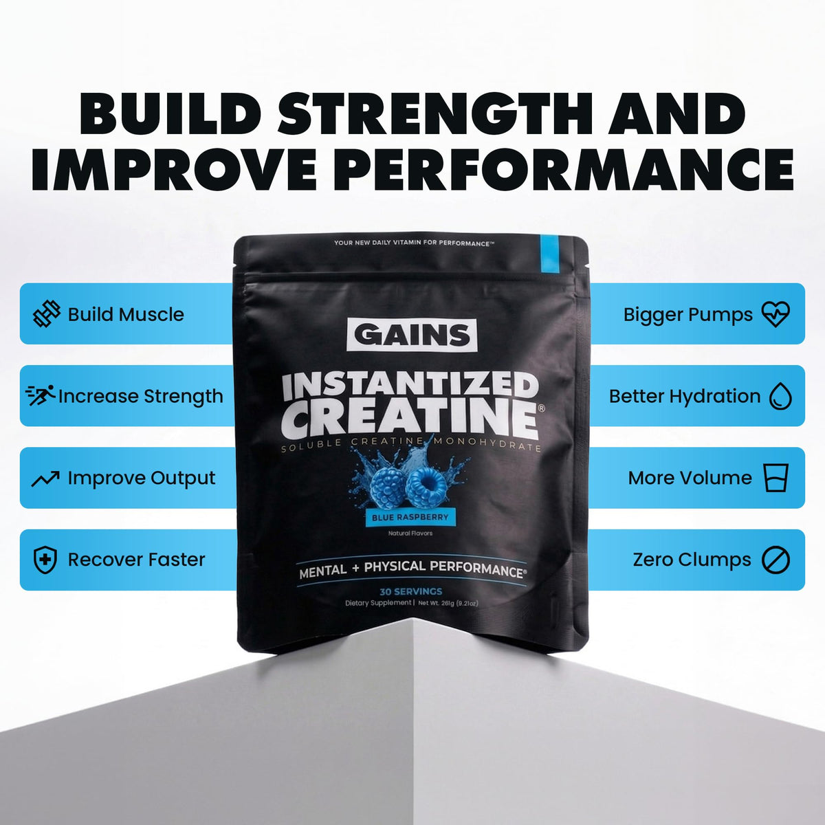 Gains in Bulk Instantized Creatine Monohydrate, Unflavored, 100 Servings