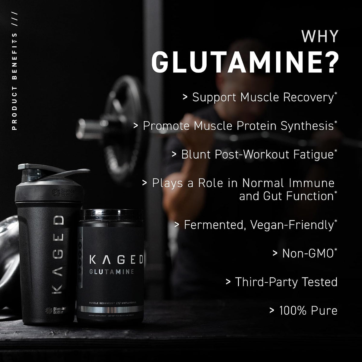 Kaged BCAA and L-Glutamine Powder Bundle – Vegan, Unflavored, Muscle Recovery Support