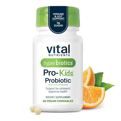 Hyperbiotics Vital Nutrients Pro Kids Probiotic ENT | Toddler Probiotics for Kids Ear, Nose and Throat | Targeted Immune and Digestive Health | Strawberry-Vanilla 45 Sugar-Free Chewable Tablets