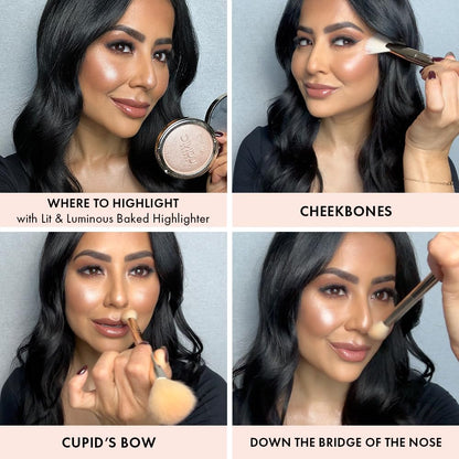 ICONIC LONDON Lit and Luminous Baked Highlighter | Pressed Powder Highlighter for a Radiant Glow, Cruelty-Free, Vegan Makeup, 0.56 oz ICONIC LONDON buy supplements Au