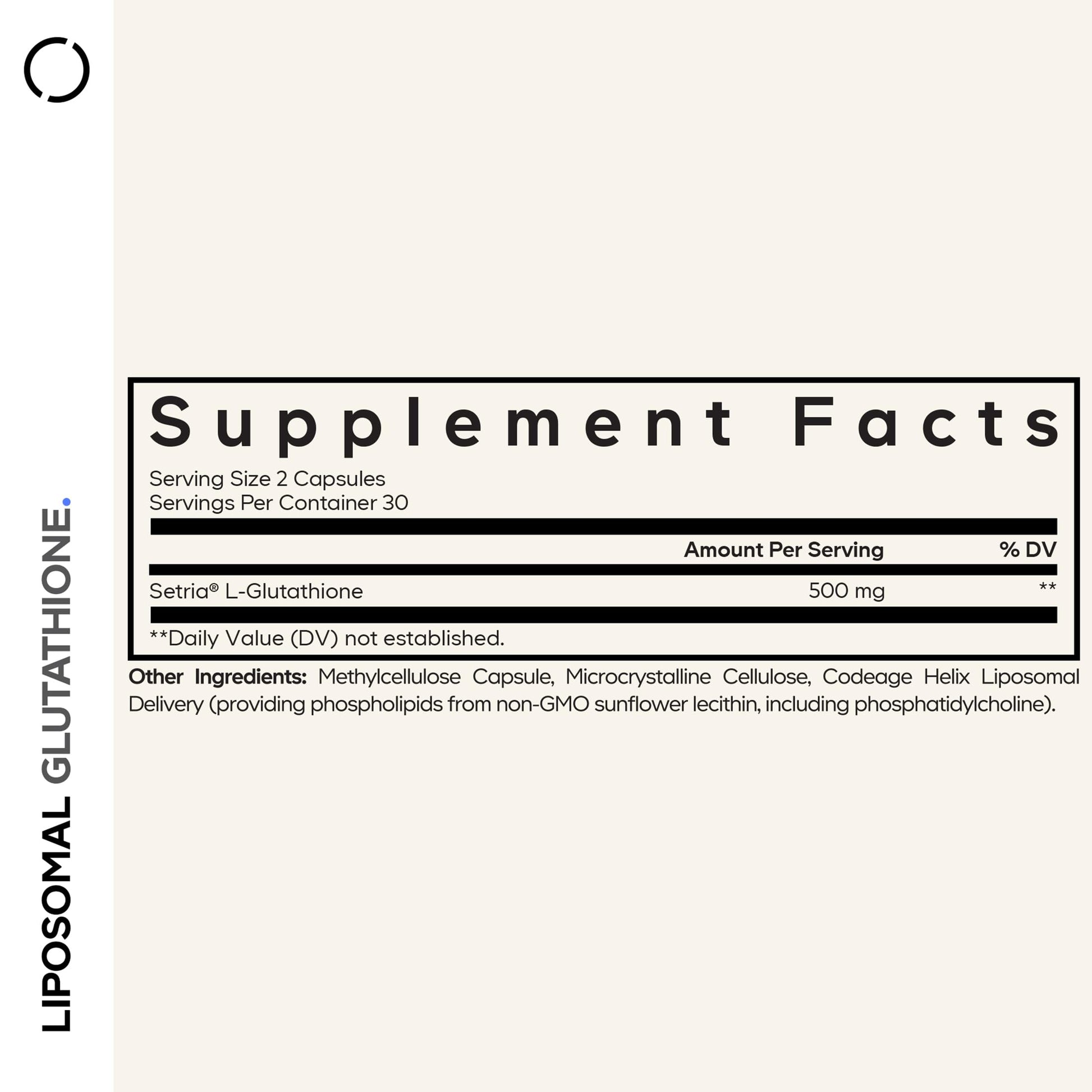 Codeage Liposomal Glutathione Supplement - Pure Reduced Setria L-Glutathione, Liposomal Delivery, Phospholipid Complex - Encapsulated Glutathione Powder Pills - Vegan, Non-GMO - 60 Capsules CodeageBuy Supplements Australia