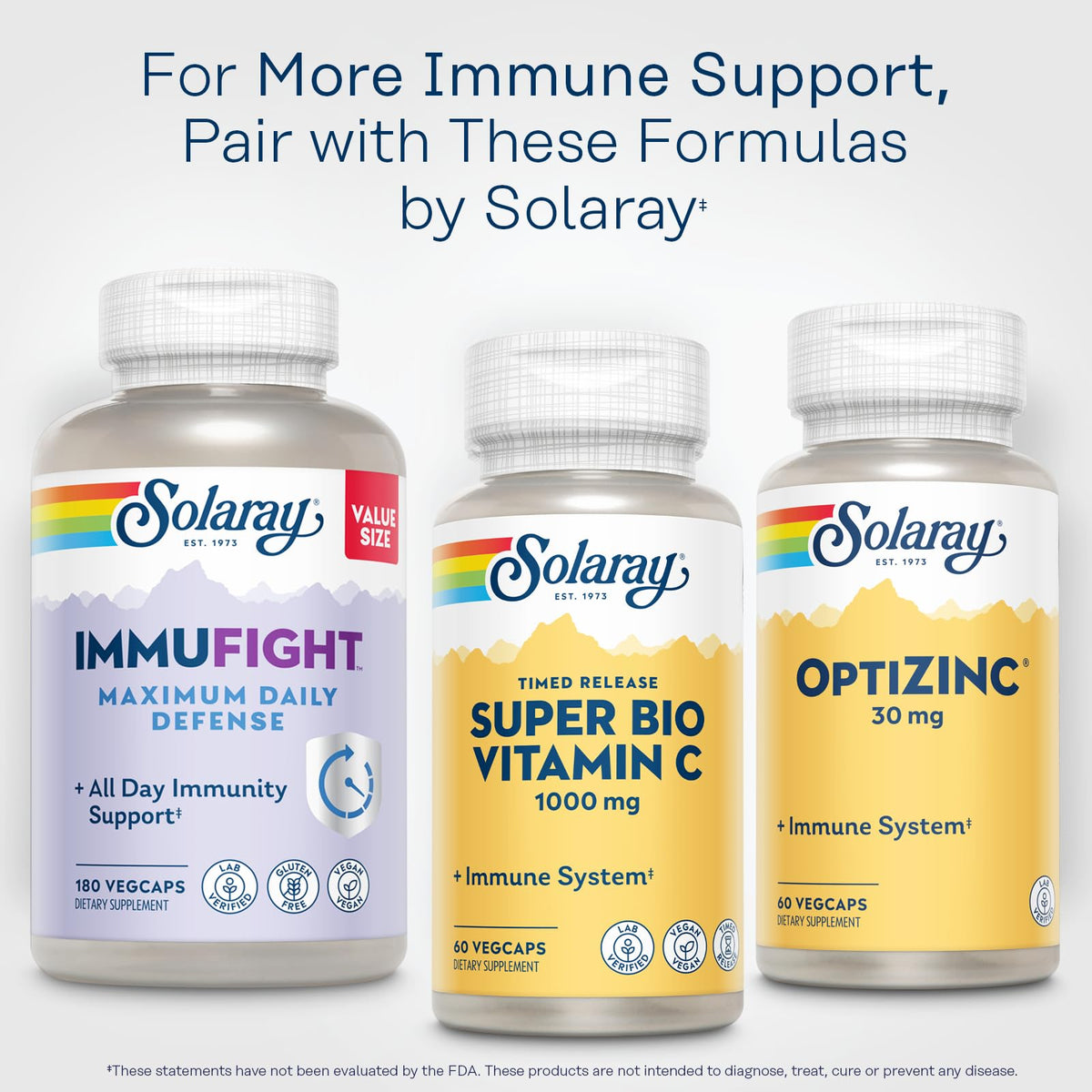 SOLARAY Super Bio Vitamin C 1000mg, Buffered, Two-Stage Timed Release with Bioflavonoids, Immune Support Supplement, High Absorption, Vegan, 60-Day Guarantee – 250 VegCaps