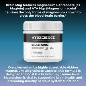 MYOXCIENCE Brain Mag | Magnesium L-Threonate Magtein & Magnesium Glycinate Powder (Unflavored) (60 Servings) MYOXCIENCE buy supplements Au