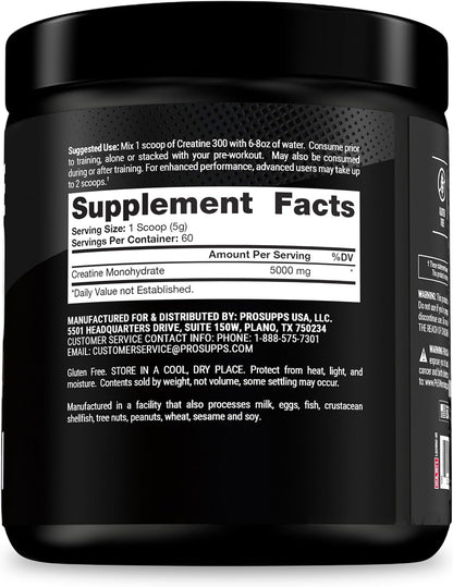 PROSUPPS Hyde Xtreme Hard-Hitting Energy Pre-Workout, Blue Razz, and Creatine 300 Bundle