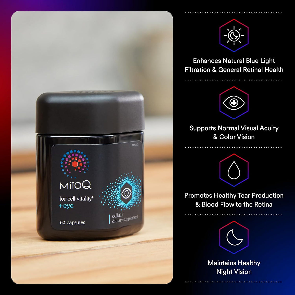 MitoQ +Liver & +Eye Bundle: Advanced Antioxidant Supplements for Metabolism, Detox & Blue Light Protection | Supports Liver Health, Eye Vitality & Natural Detox (2 x 60 Capsules)