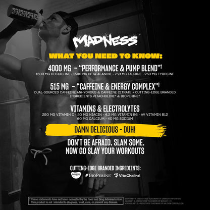 MUTANT Madness, Ultra-Concentrated Pre-Workout, Fruit Punch, 9.52 oz