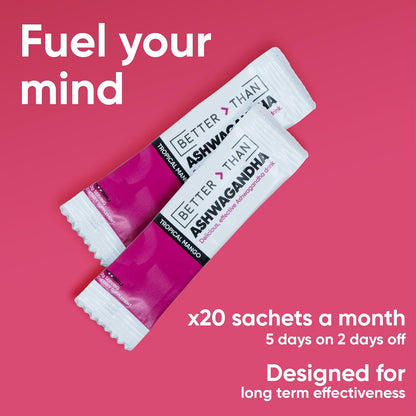 Noobru Better Than Ashwagandha - Reclaim Your Youthful Energy and Calm: Experience The Game-Changing Benefits of Better Than Ashwagandha - 20 sachets