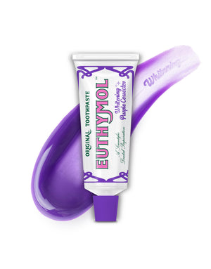 Suplement ​Euthymol Purple Whitening Toothpaste (3.7 fl oz) – for Yellow & Sensitive Teeth | Violet Tone-Up Formula, Instantly Brightens, VelvetGlow USA