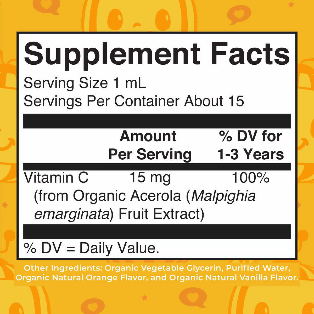 MARYRUTH'S USDA Organic Kids Vitamin C Drops Vegan Vitamin C Immune Support Supplement for Ages 4-13 | Immune Support & Overall Health | Vitamin C from Organic Acerola Fruit Extract | 2oz
