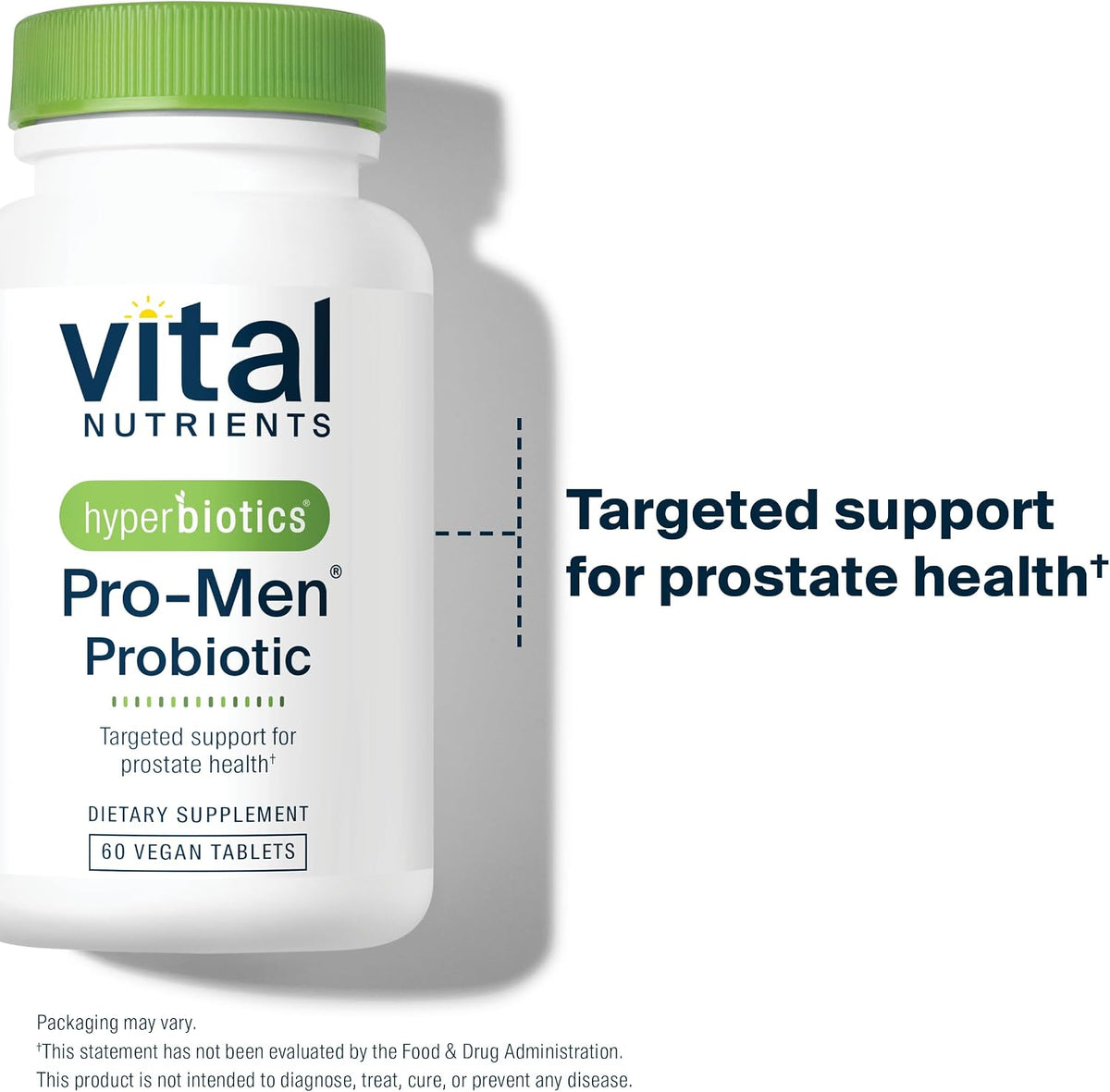 Hyperbiotics Vital Nutrients Pro Men Probiotics | Vegan Advanced Probiotics for Men | Clinically Studied for Prostate Health, Digestive Balance and Gut Health | Gluten, Dairy, Soy Free | 60 Tablets