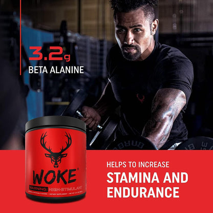 Bucked Up - Woke - HIGH STIM Pre Workout - Best Tasting - Focus Nootropic, Pump, Strength and Growth, 30 Servings (Rocket Pop)