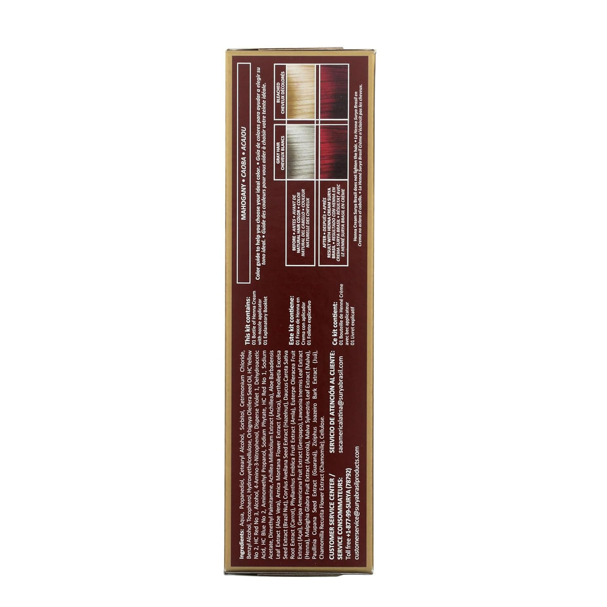 Surya Brasil Products Henna Cream, Mahogany, 2.37 Fluid Ounce