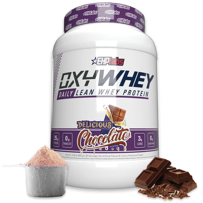 EHP Labs OxyWhey Whey Protein Isolate – 25g High Protein, Low Carb, Sugar Free Meal Replacement – Lean Whey Powder for Muscle Recovery – Non-GMO, Gluten Free – 25 Serves – Vanilla Ice Cream