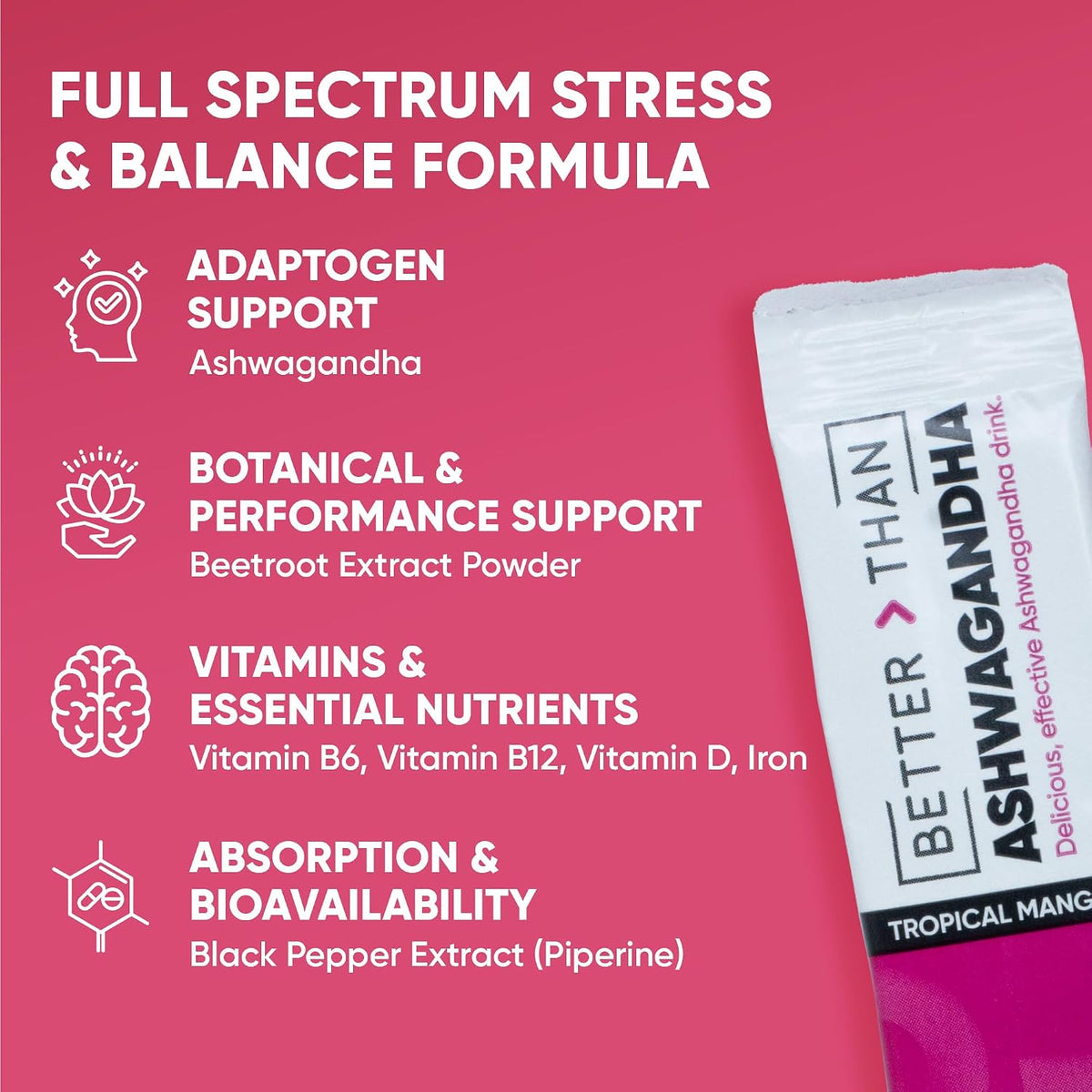 Noobru Better Than Ashwagandha - Reclaim Your Youthful Energy and Calm: Experience The Game-Changing Benefits of Better Than Ashwagandha - 20 sachets