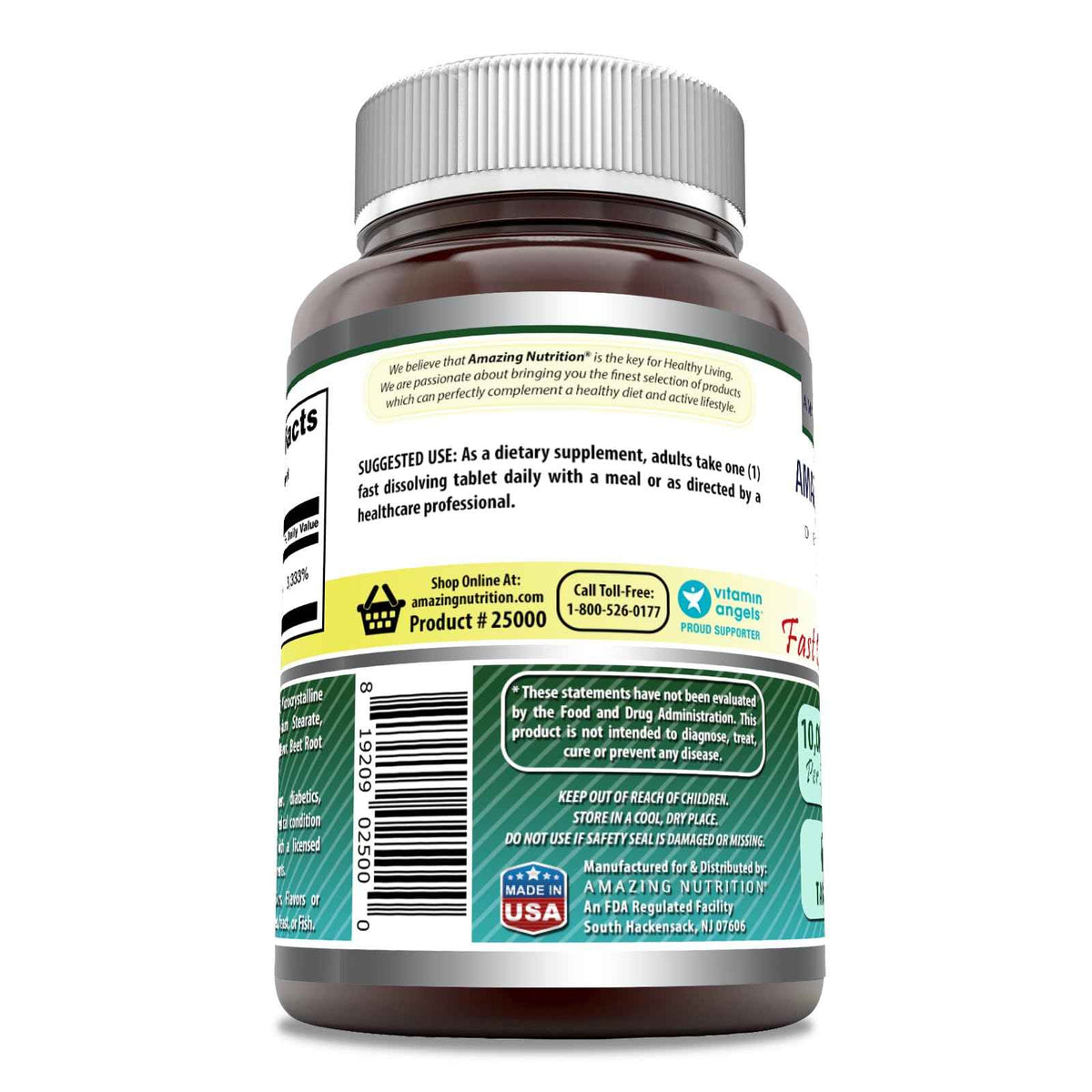 Amazing Formulas Biotin 10,000 mcg | Fast Dissolve Tablets | Non-GMO | Gluten Free Supplement | Made in USA (Strawberry, 60 Count)