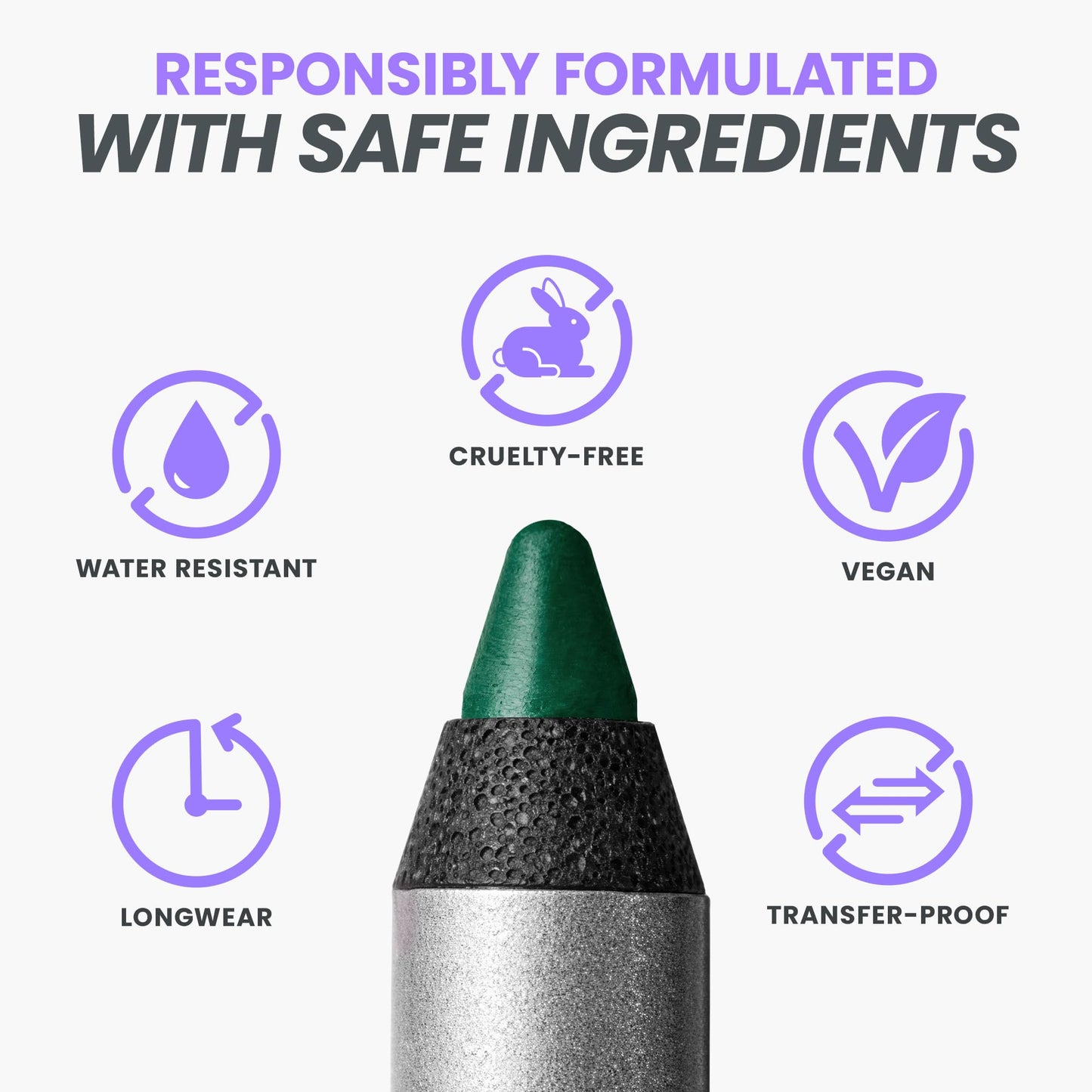 Wonderskin Eyeliner Pencil, 1440 Longwear Green Eyeliner Pencil - Waterproof, Sharpenable & Smudge Proof (Pine)