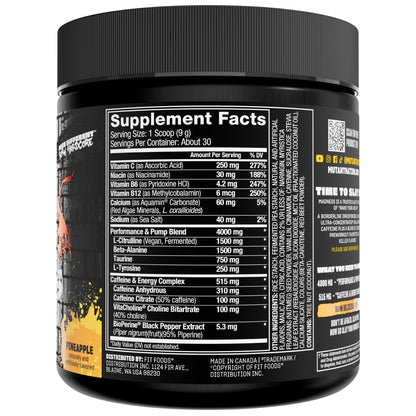 MUTANT Madness, Ultra-Concentrated Pre-Workout, Fruit Punch, 9.52 oz