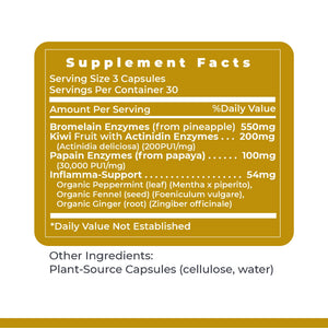 Premier Research Labs Inflammacidin - Digestive Enzymes, Papain from Papaya, and Bromelain Enzymes for Digestion, Plant Enzymes for Women & Men, Vegan Friendly - 90 Vegetarian Capsules Premier Research LabsBuy Supplements Australia