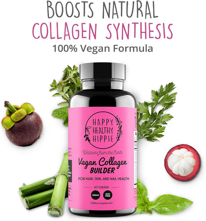 Vegan Collagen Booster for Hair, Skin & Nails, Plant-Based, Non-GMO, 60 Ct