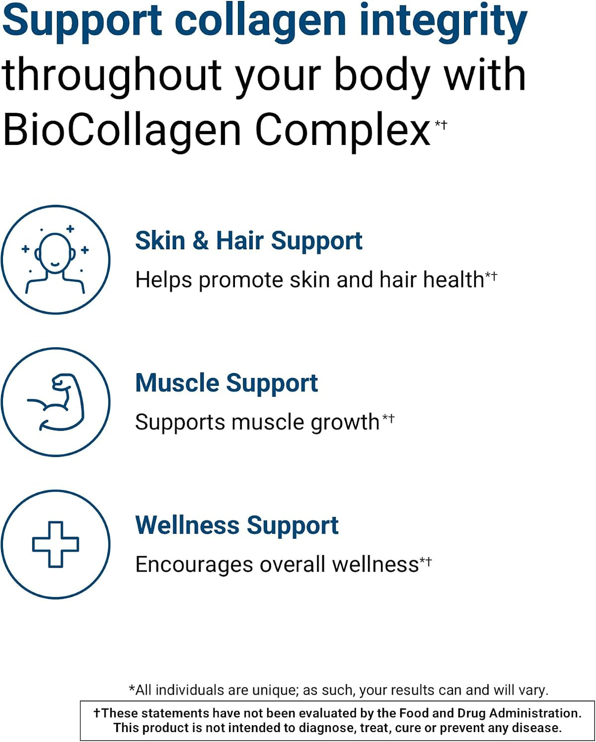 ActivatedYou BioCollagen Complex Plant-Based Collagen for Women & Men - Designed to Promote Skin Firmness, Muscle Strength & Hair Volume, 2 Daily Capsules Supports Youthful Appearance & Joint Mobility