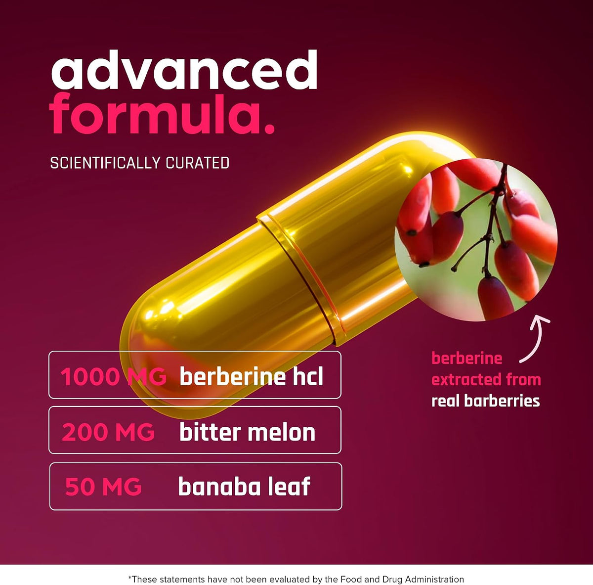 Artnaturals Thinbi Berberine HCl Capsules with Bitter Melon, 30 Servings