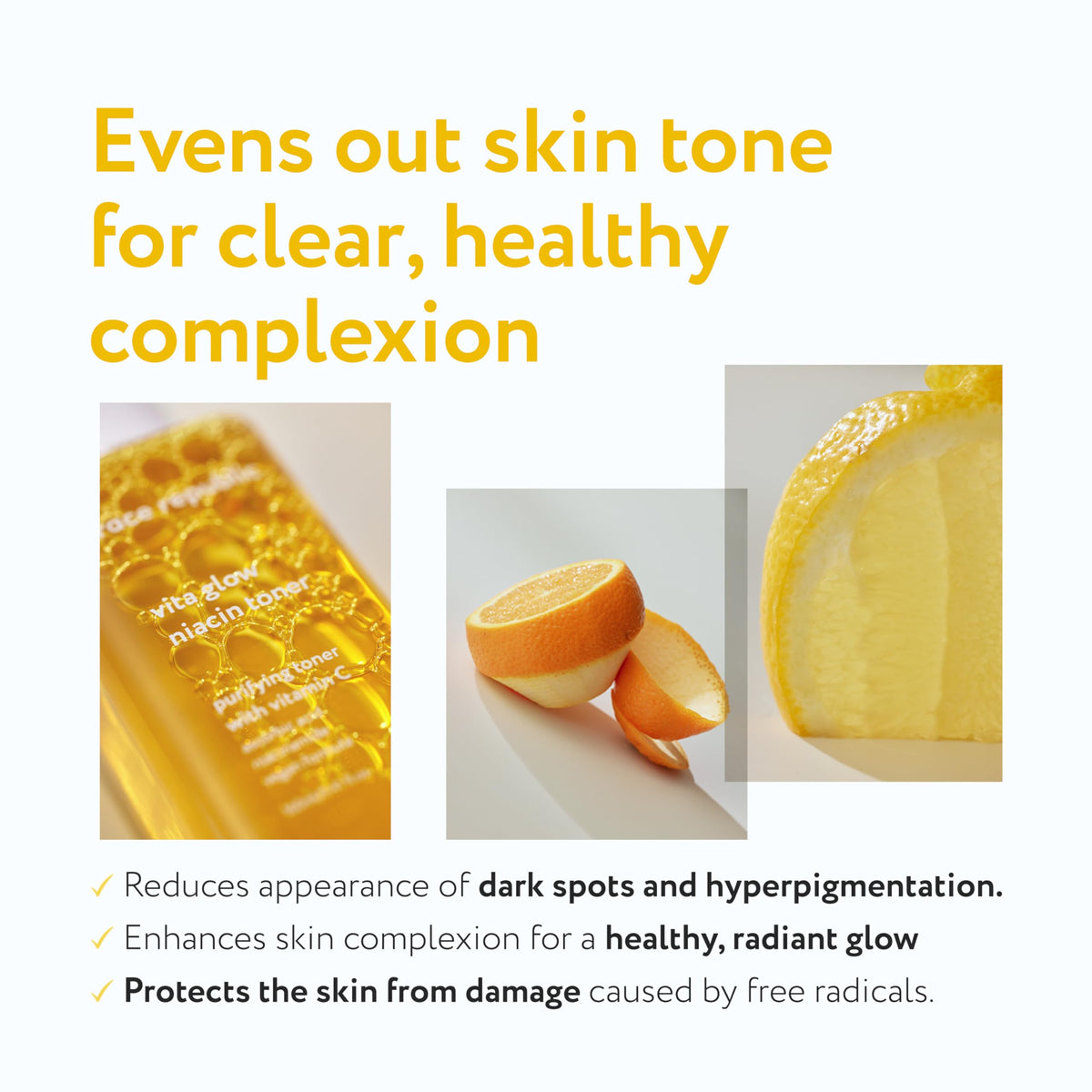 Suplement ​Face Republic Vita Glow Niacin Toner 160ml 5.41 fl oz | Vitamin Complex | Vitalizing & Purifying | Radiant Glow for Dull Skin | 7 Hyaluronic Acids, Vitamin C - VelvetGlow USA