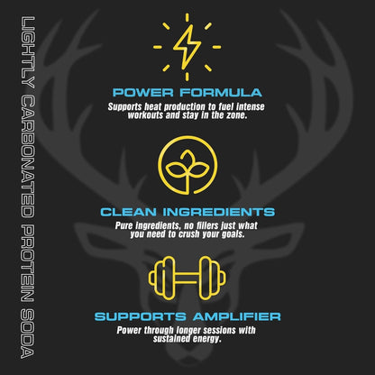 Bucked Up Lightly Carbonated Protein Soda | 25g Whey Isolate - Zero Sugar, Low Calorie, Caffeine Free, Clean Drink | Sparkling Protein Soda - 12 Pack, 16 oz Cans (Banana Pineapple)