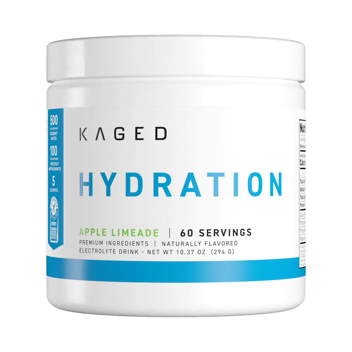 Kaged Sugar Free Hydration | 5 Key Electrolytes | Coconut Water | Tastes Amazing | 60 Servings