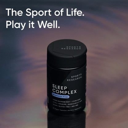 Sports Research® Sleep Complex- Melatonin-Free Vegan Capsules - with Valerian Root, GABA, L-Theanine, Magnesium & 5-HTP - 30 Servings Sports Research buy supplements Au