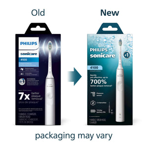 Suplement ​Philips Sonicare 4100 Series Electric Toothbrush - Sonic Toothbrush with Advanced Sonic Technology, Pressure Sensor, Two Intensity Settings, VelvetGlow USA