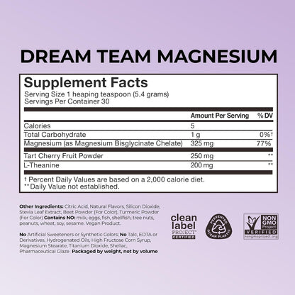 HUM Nutrition Flatter Me Fiber + Dream Team Magnesium Powder Bundle – Digestive Support Fiber & Magnesium Bisglycinate Drink Mix with L-Theanine & Tart Cherry, Cherry Lemon, 2-Product Wellness Routine