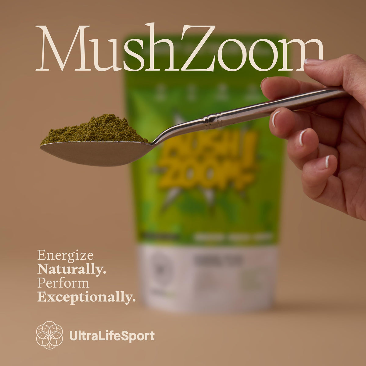 Ultra Life Sport - MushBoom Organic Mushroom Coffee Alternative Drink - 30 Servings 7 Mushroom Cacao Blend - Cordyceps, Lion’s Mane, Chaga, Maitake, Shiitake, Reishi & Turkey Tail - Caffeine Free