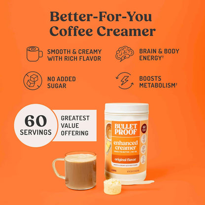 Bulletproof The High Achiever Ground Mushroom Coffee, 10oz (Pack of 3), High Caffeine with Lion's Mane, B Vitamins and Adaptogens for Energy & Focus, Medium-Dark Roast and Bulletproof Original Creamer