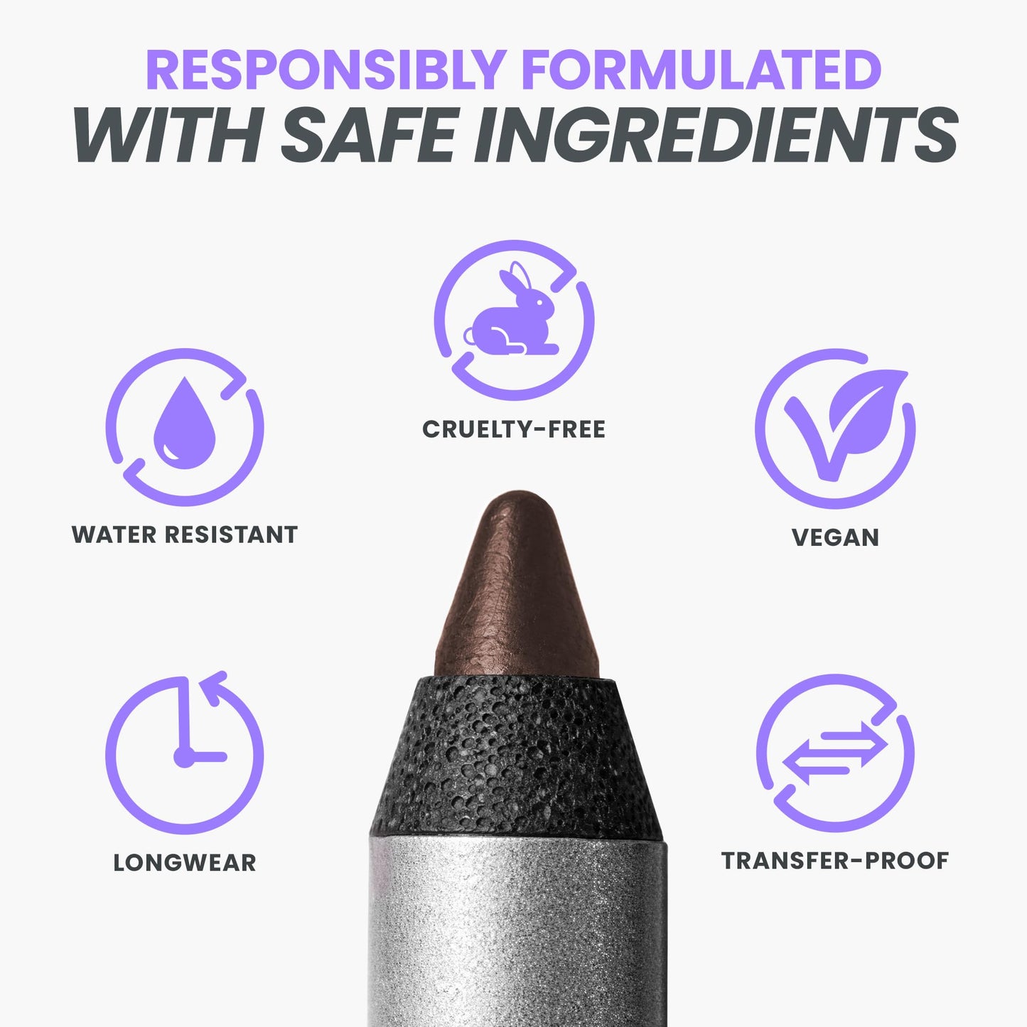 Wonderskin Eyeliner Pencil, 1440 Longwear Brown Eyeliner Pencil - Waterproof, Sharpenable & Smudge Proof (Kalamata)