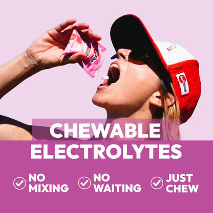 SaltStick Electrolyte FastChews Chewable Tablets, Lemon Lime, 120 count, 12 packets of 10 tablets each